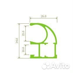 Хром матовый Профиль-ручка С 5,3 эко