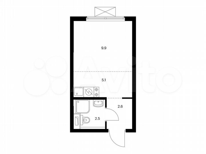 Квартира-студия, 20,1 м², 16/24 эт.