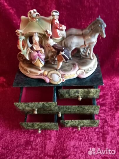 Большой ларец, шкатулка из змеевика 6кг