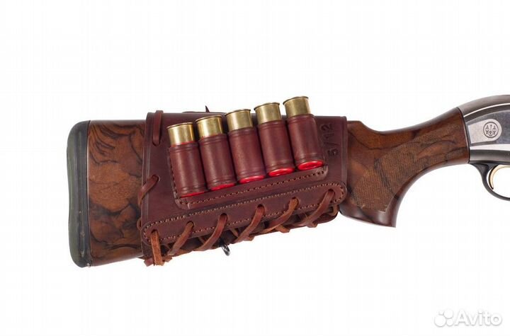 Патронташ на приклад Holster 5 патронов кожа 12к