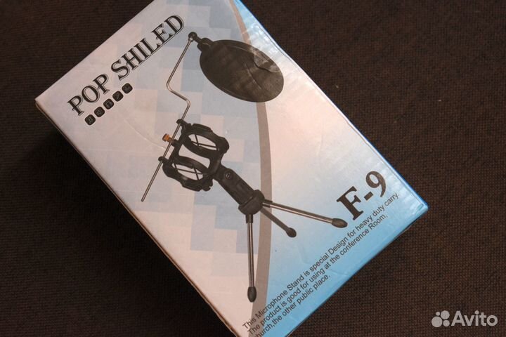 Держатель паук для микрофона + поп фильтр + стойка