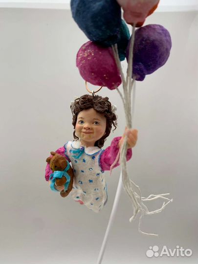 Ватная елочная игрушка