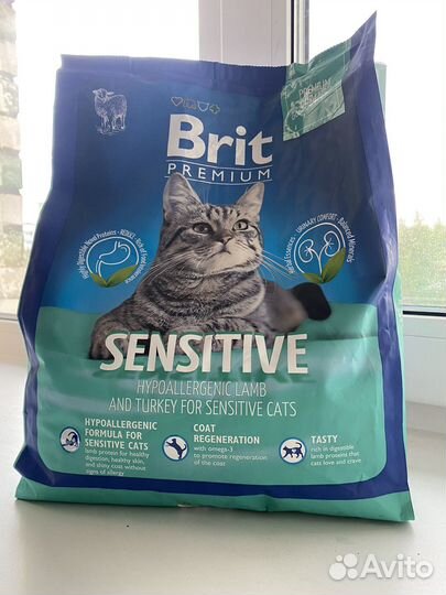 Корм Brit Sensitive 2 кг для кошек