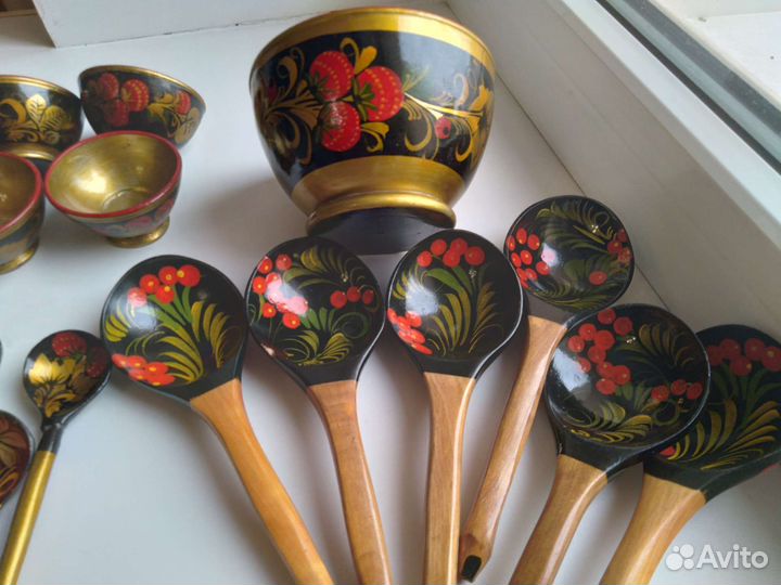 Деревянная посуда Хохлома СССР