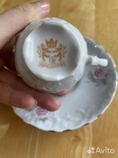 Чашки кофейные с блюдцами Cmielow