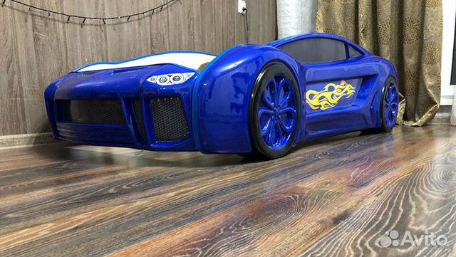 Кровать машинка Ламба Next синяя