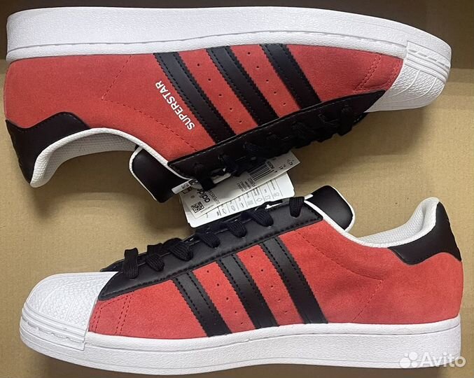 Adidas superstar red мужские кроссовки оригинал 41