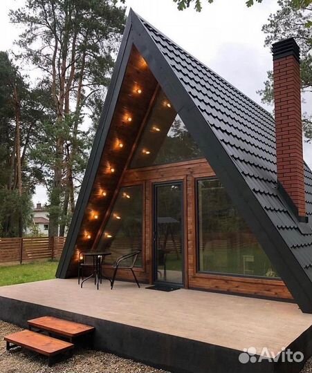 Дом в стиле A-frame / А-фрейм / Дом-шалаш