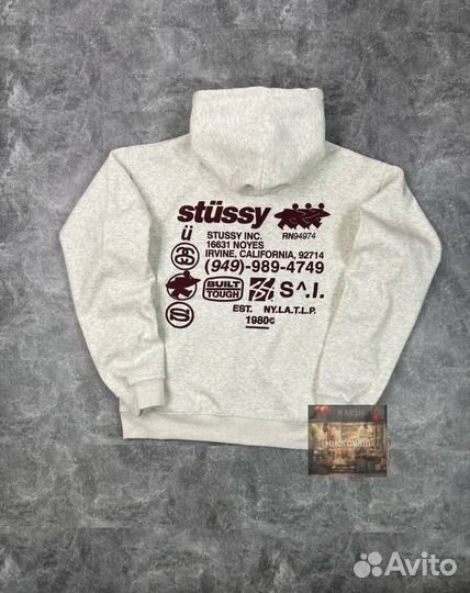 Зип худи stussy