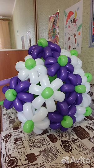 Цветы из воздушных шаров