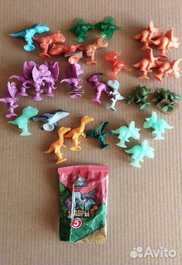 Скрепыши стиратели динозавры начивки фигурки