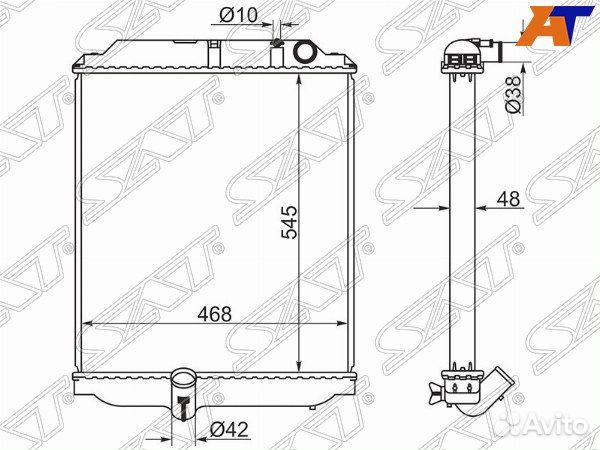 Радиатор hino dutro/300 99, hino dutro/300 99-11