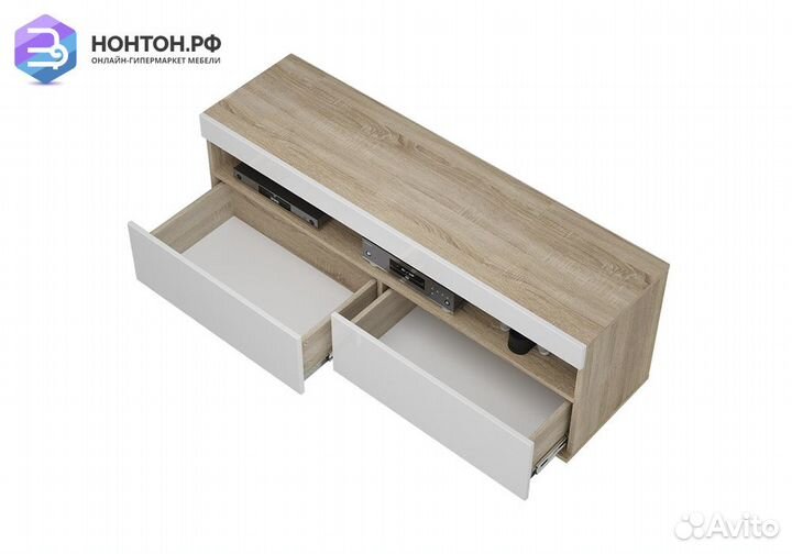 Тумба под тв Белладжио тб-29 дуб сонома / белый