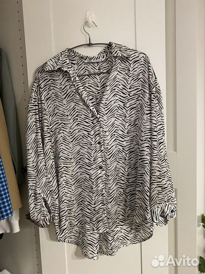Рубашка зебра zara