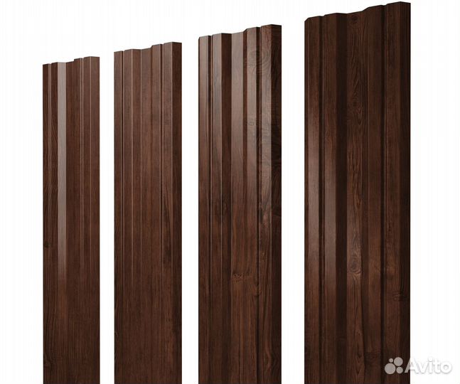 Штакетник металлический Grand Line под дерево браз