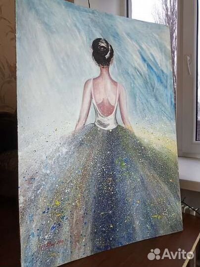 Картина акрилом,Балерина