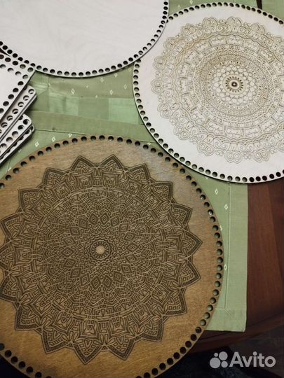 Деревянные донышки и крышки для вязания корзинок