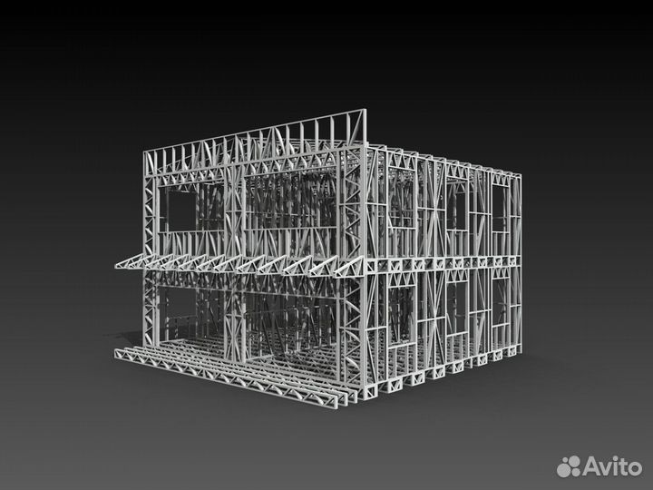 Лстк каркас торгово-офисного здания, 242 м2