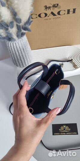 Сумка Coach mini джинсовая