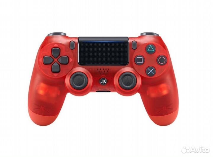 Новый геймпад Dualshock 4 V2 прозрачный красный