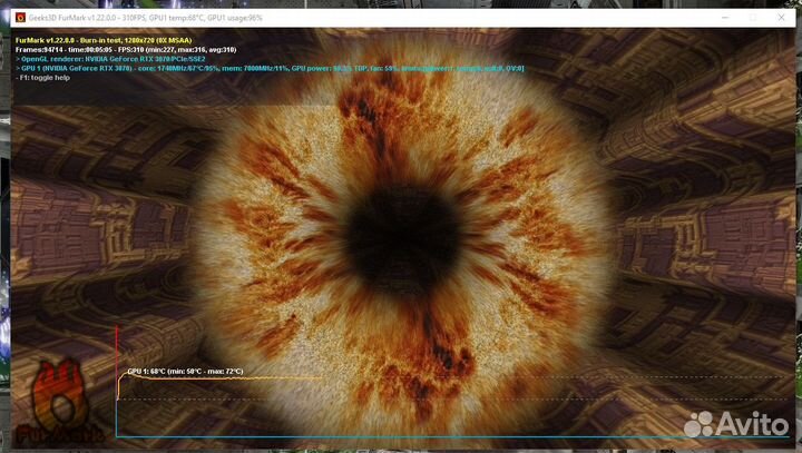 3070 gamerock (под медными пластинами)