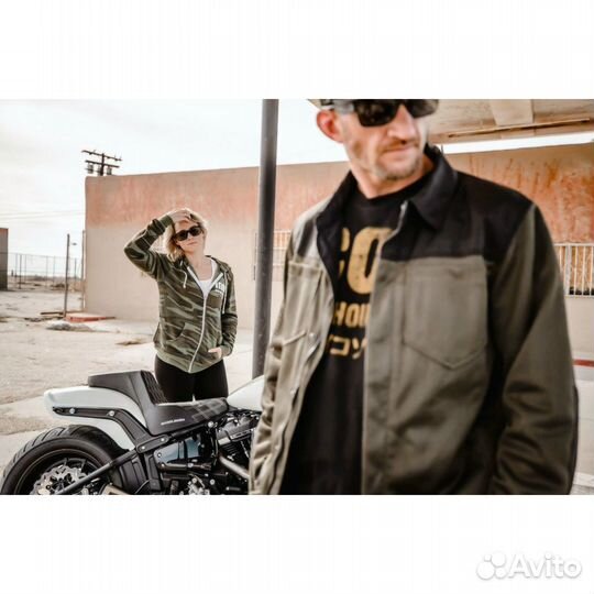 Мотокуртка Текстильная Icon Upstate Riding / Зелен