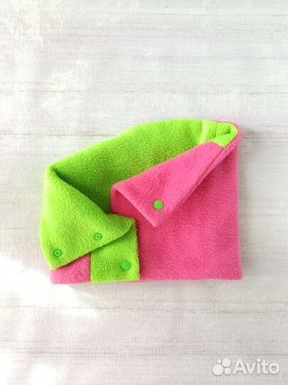 Шарф снуд из флиса, снуд шарф плюшевый для девочки