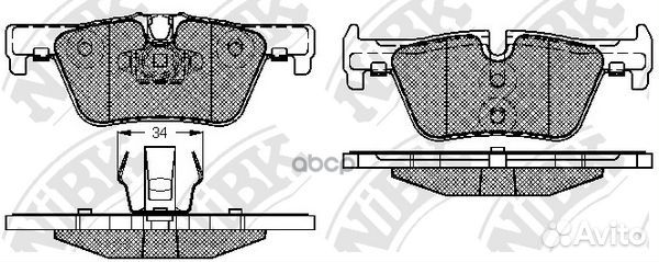Колодки тормозные дисковые зад PN32002 NiBK