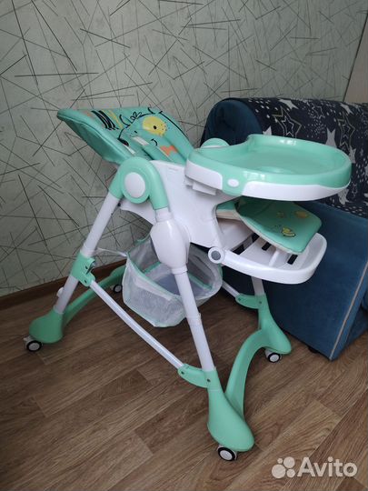 Стульчик для кормления babyton happy animals green