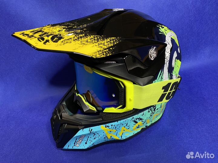 Кроссовый шлем мото экипировка эндуро