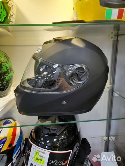 Мото шлем интеграл dayu черный матовый с очками