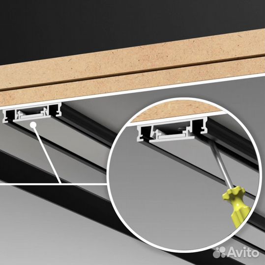 Шинопровод накладной низковольтный (заглушки в комплекте) Novotech Shino Smal 2 м 135196