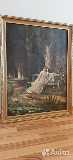 Картина маслом на холсте старинная