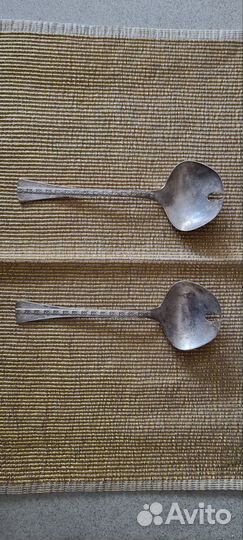 Ложка сервировочная серебряная