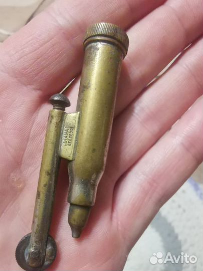 Зажигалка бензиновая винтажная с надписью