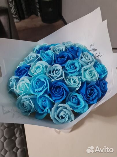 Цветы из мыльных роз