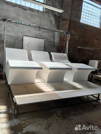 Мебель в хамам. Купол, скамейки, скорлупа в хамам