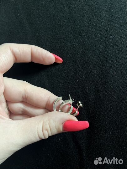 Серьги серебрянные с фианитами Sunlight