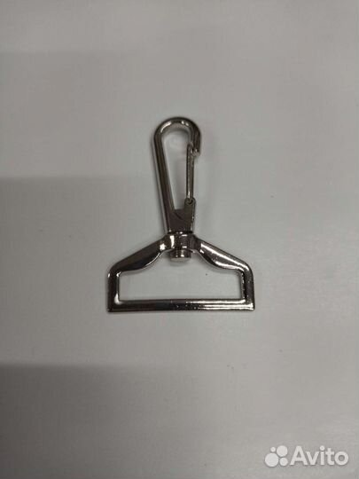Карабин металлический поворотный 32 мм цвет никель
