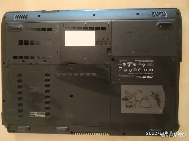 Корпус от ноутбука asus x61s
