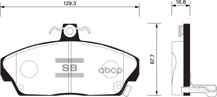 Колодки торм.пер. SP1571 Sangsin brake