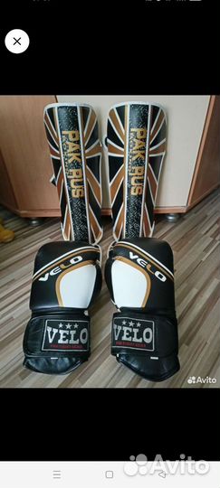 Защита голени для единоборств+ боксерские перчатки