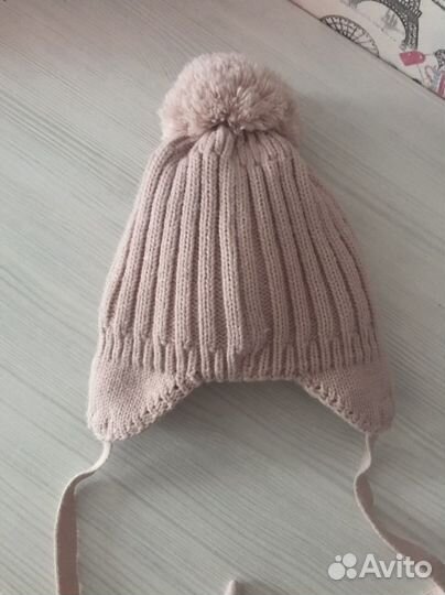 Шапочка для новорожденного теплая