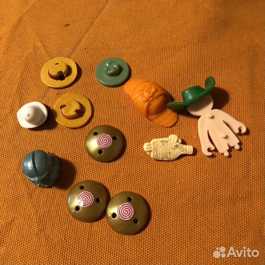 Шляпы и части голов киндер сюрприз