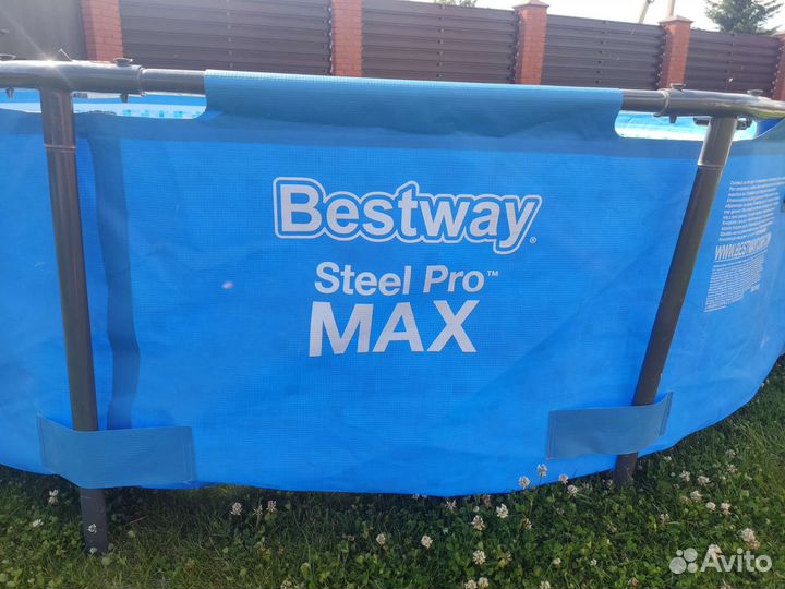 Каркасный бассейн bestway steel pro max 5 m3 б/у