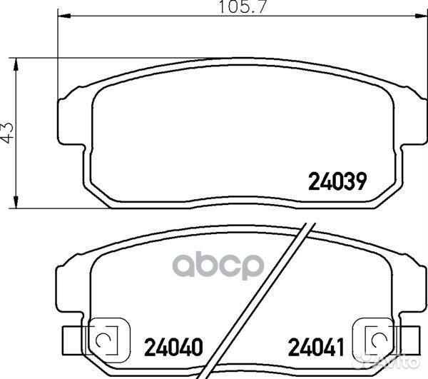 Колодки тормозные дисковые задн.cruze ignis (F