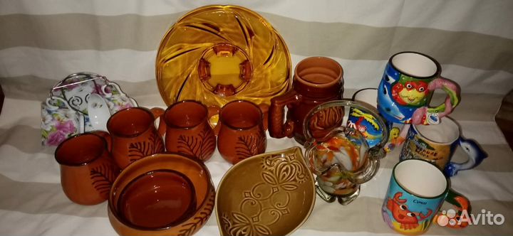 Кружка, бокал, чайный набор, фруктовница