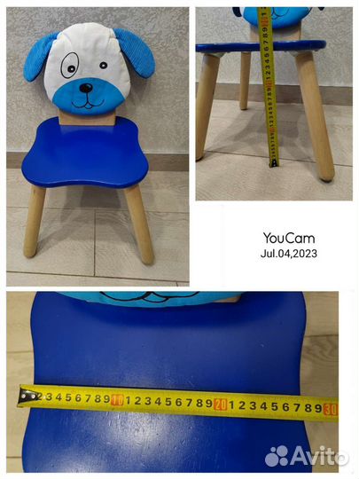 Детский стол и стул (натуральное дерево)