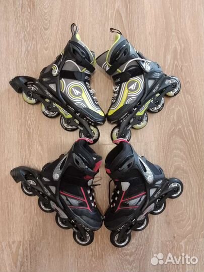 Ролики Rollerblade раздвижные, защита