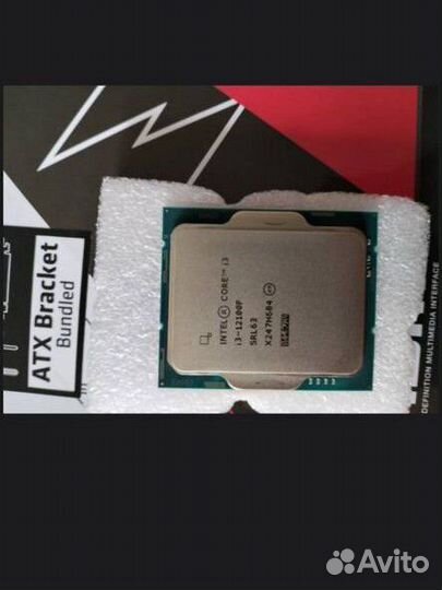 Процессор intel core i3 12100f Box кулер